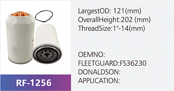 Фильтр топливный RF-1256C (1/12)