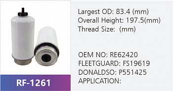 Фильтр топливный RF-1261 (1/)